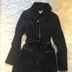 VIA SPIGA Trench Coat with Leather Belt